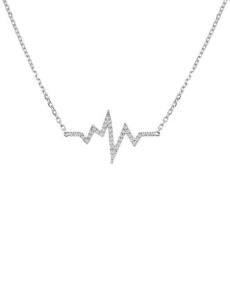Sabrina Designs 14K 0.12 Ct. Tw. Diamond Heartbeat Necklace
