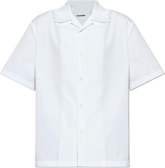 Jil Sander Shirt met korte mouwen - Heren - Korte mouwen Overhemden - Wit - L - Katoen - Overhemden