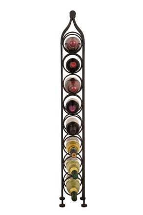 Biscottini International Biscottini - Estante Para Vinos Gabinete Para Vinos Bodega De Hierro Porta Botellas De Vino Portabotellas De Pie De Hierro Forjado 8 Botellas
