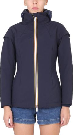 K-Way Navy Blue Solid Hood Jacket