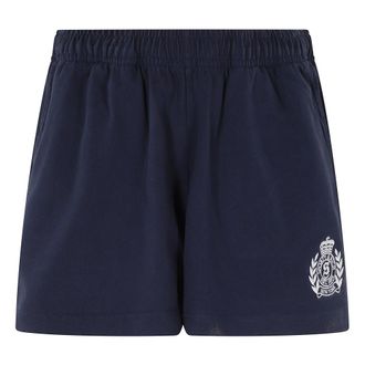 Sporty & Rich NY Crest Embroidered Disco Short - female - Sporty & Rich - Short Shorts - Blue - L - Shorts