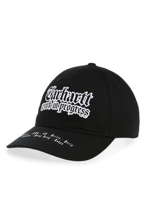 Carhartt Work in Progress World Tour Baseball Cap in Black /White at Nordstrom