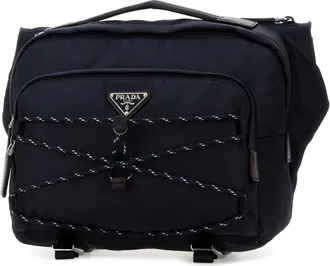 Prada Mens Speedrock Belt Bag Navy Fabric