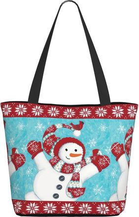 AOOEDM Winter Snowmans Christmas Ladies Shopping Bag 13x11x7in.The Perfect ValentineS Day Gift.It Is The Best ValentineS Day Gift For Mom, Daughter, Wife,Etc