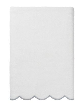Linum Home Textiles 100% Turkish Cotton Adornia Scallop Bath Towel