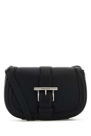 【関税&送料込】Alexander Mcqueen Black Leather Mini Cross-B Alexander McQueen Black Leather Mini Legend Crossbody Bag