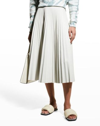 Proenza Schouler Pleated Vegan Leather Midi Skirt