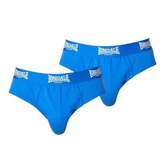 Lonsdale Heren Contrast Tailleband Slip (Set van 2) (Blauw)