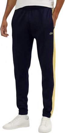 Lacoste Colorblock Tapered Fit Sweatpants In Navy