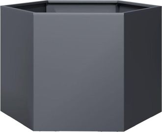 vidaXL Vidaxl - Jardinera Hexagonal Acero Gris Antracita 69x60x45 Cm