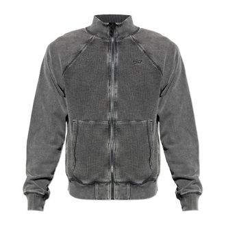 Diesel Zip-throughs, male, Gray, Size: 2XL S-Wafy-Zip-Rag Sweatshirt