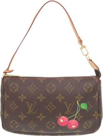 Louis Vuitton Brown Monogram Cherry Monogram Canvas Pochette Pouch (Pre-Owned)
