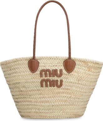 Miu Miu Raffia Tote Bag