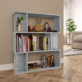 vidaXL Libreria/Divisorio Grigio Sonoma 80x24x96 cm Legno Multistrato - Vidaxl