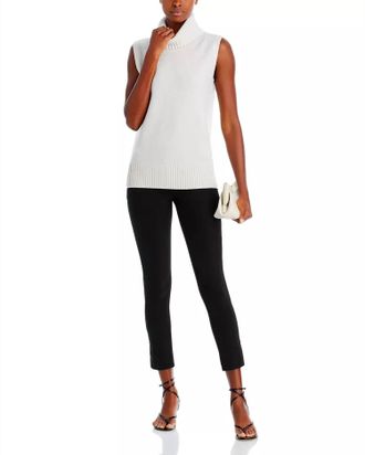 Veronica Beard Womens Zip Back Scuba Legging In Black