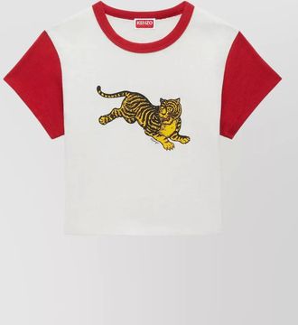 Kenzo cropped cotton printed t-shirt