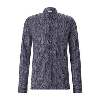 Etro Etro, Casual Shirts, male, Blue, Size: 3XL Casual Shirts