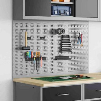 vidaXL Panca di Stoccaggio 2 pcs Grigio 100 x 1 x 60 cm - Vidaxl