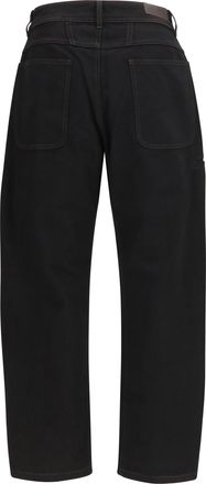 Christophe Lemaire Mens Trousers Twisted Workwear Black Denim Cotton