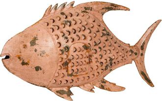 Biscottini International Biscottini - Pez Candelero De Hierro Pintado A Mano