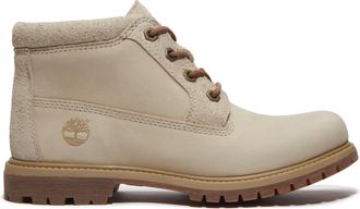 Timberland Womens Nellie Mid Lace-Up Chukka Boot - Off-White Leather - Size UK 8