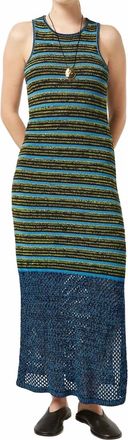 Scotch & Soda Sequin Stripe Knitted Dress In Washed Black