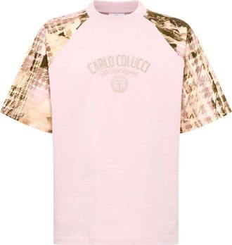Carlo Colucci T-Shirt - male - Carlo Colucci - T-Shirts - Pink - 2XL - Tops