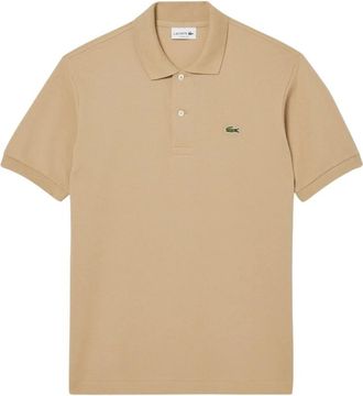 Lacoste Tops, Heren, Beige, M, Katoen, L.12.12 Polo