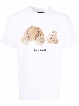Palm Angels Broken Bear cotton T-shirt - White
