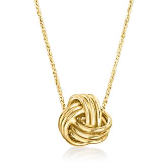 Canaria Canaria Italian 10kt Yellow Gold Love Knot Necklace
