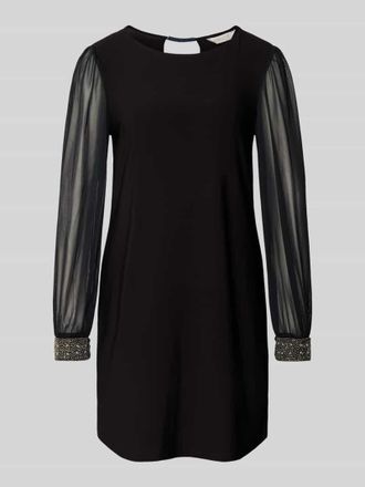 Apricot Minikleid mit Rundhalsausschnitt in Black, Gr&ouml;&szlig;e S