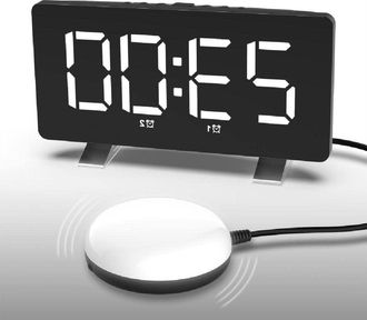 OEM Gran Pantalla Digital Led - Alarma Vibratoria - Luz Nocturna - Regulador De Intensidad Para Habitaci&oacute;n Infantil - Para Dormitorio - Funciona Con Pilas