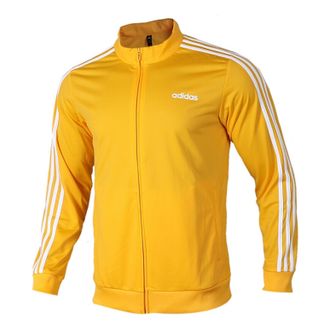 adidas Solid Color Body-Building Sports Jacket Mens Gold EI4892