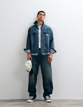 Carhartt Work in Progress Aaron jeans regular fit affusolati blu lavaggio scuro