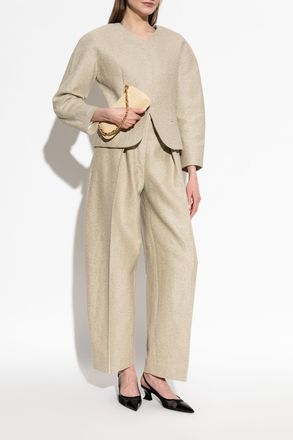 Jacquemus Ovalo Trousers, Womens, Beige