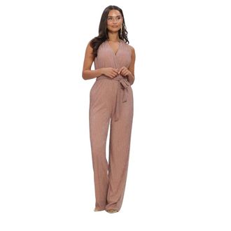 Freebird by Steven Jumpsuits & Playsuits, Dames, Beige, S, Leer, Jalise Jumpsuit