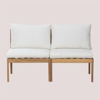 Sklum Sklum - Divano da giardino modulare in 2 pezzi in legno di acacia Filips
