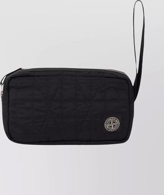 Stone Island quilted nylon wrist clutch bag