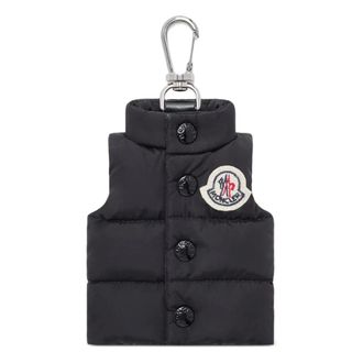 Moncler Keyrings, male, Black, Size: ONE SIZE Vest-shaped Key Ring