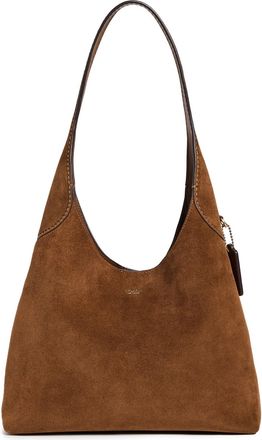 Coach Coach Womens Brooklyn Shoulder Bag 28, Warm Brown Suede, One Size