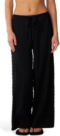 Rip Curl Islands Texture Cover-Up Pants in Black at Nordstrom, Size Xx-Large