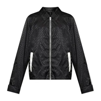 Alexander McQueen Alexander McQueen, Light Jackets, male, Black, Size: XL Skull Jacquard Jacket