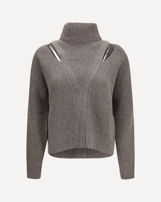 P.A.R.O.S.H. P. A.R. O.S. H. High-neck Sweater with perforated shoulders Female XS