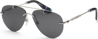 Burberry Womens BE3151 60 100587 Sunglasses - Silver - One Size