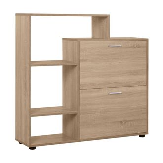 HOMCOM Zapatero 101,5x25,5x98cm madera natural