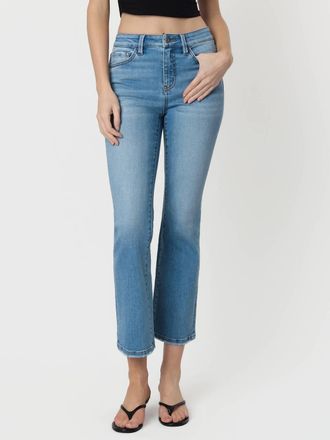 Flying Monkey Isla High Rise Kick Flare Jeans In Medium Wash