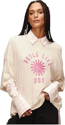 UGG Feels Like Ugg T-Shirts Clothing Leche/Woodviolet : XS, Cotton/Modal
