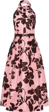 Rebecca Vallance Abito midi Connie a fiori - Rosa