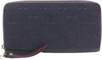 Louis Vuitton Pre-owned Zippy Wallet Monogram Empreinte Long Wallet - Dames - Vintage Accessoires - Blauw - ONE Size - Leer - Vintage