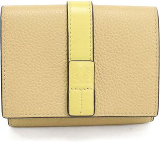 Loewe Beige Leather Wallet (Tri-Fold) (Pre-Owned)
